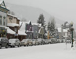 Snow on Elk Avenue