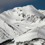 Crested Butte Winter Mountain scene with lots of snow Background